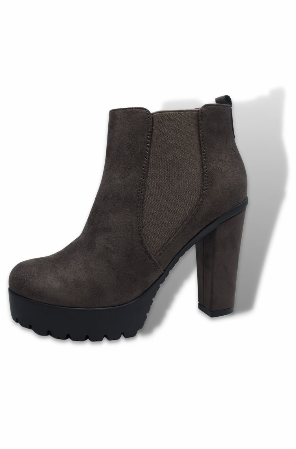 Women’s Suedette Ankle Boots (Grey)