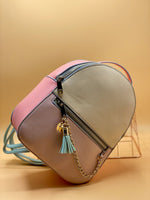 Colorblock Tassel Mini Backpack
