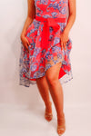 Alicia Dip-Hem Midi Dress