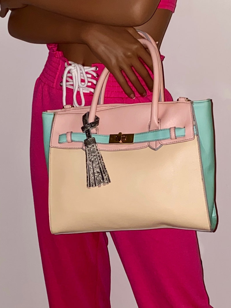 Tabita Shoulder Bag (Colorblock), Top Handle Bag