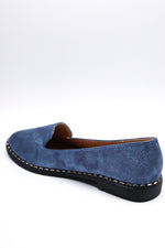 Tory Mock Croc Loafers Shoes (Blue)