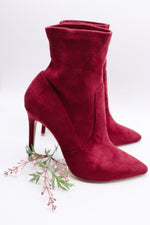 Burka Suede Ankle Boots Women (Wine)
