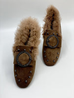 Faux Fur Loafers (Khaki)