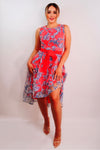 Alicia Dip-Hem Midi Dress